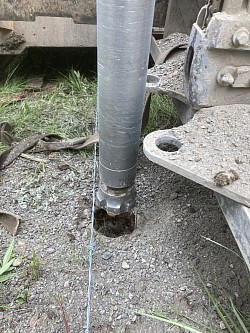 4” drill hole in solid rock