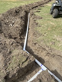 3” irrigation line