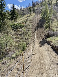 5 strand barbed wire perimeter fence